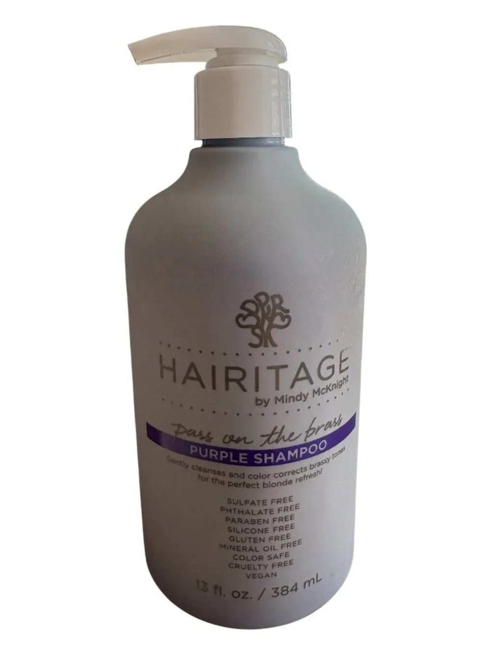 HAIRITAGE by Mindy McKnight Purple Shampoo 13 Ounces NEW (2725-1)